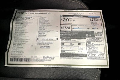 2026 Jeep Wrangler WRANGLER 4-DOOR WILLYS