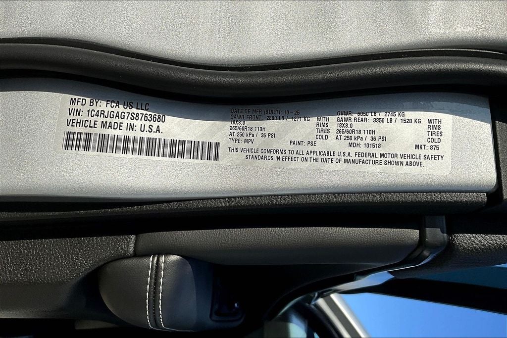 2025 Jeep Grand Cherokee GRAND CHEROKEE ALTITUDE X 4X2