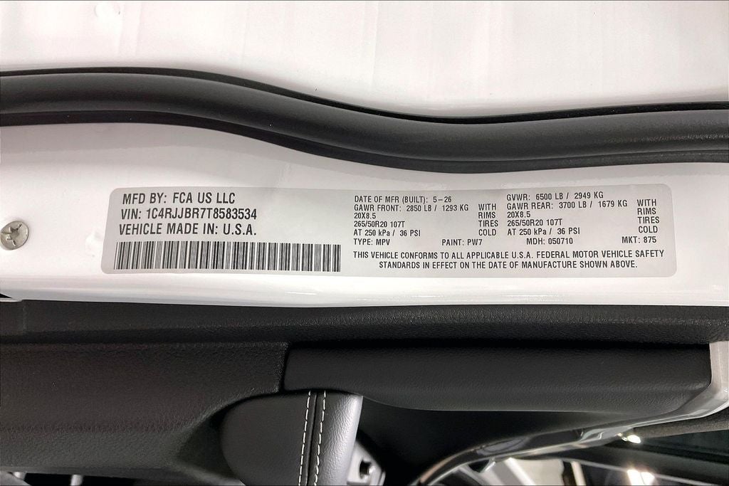2026 Jeep Grand Cherokee GRAND CHEROKEE L LIMITED 4X2