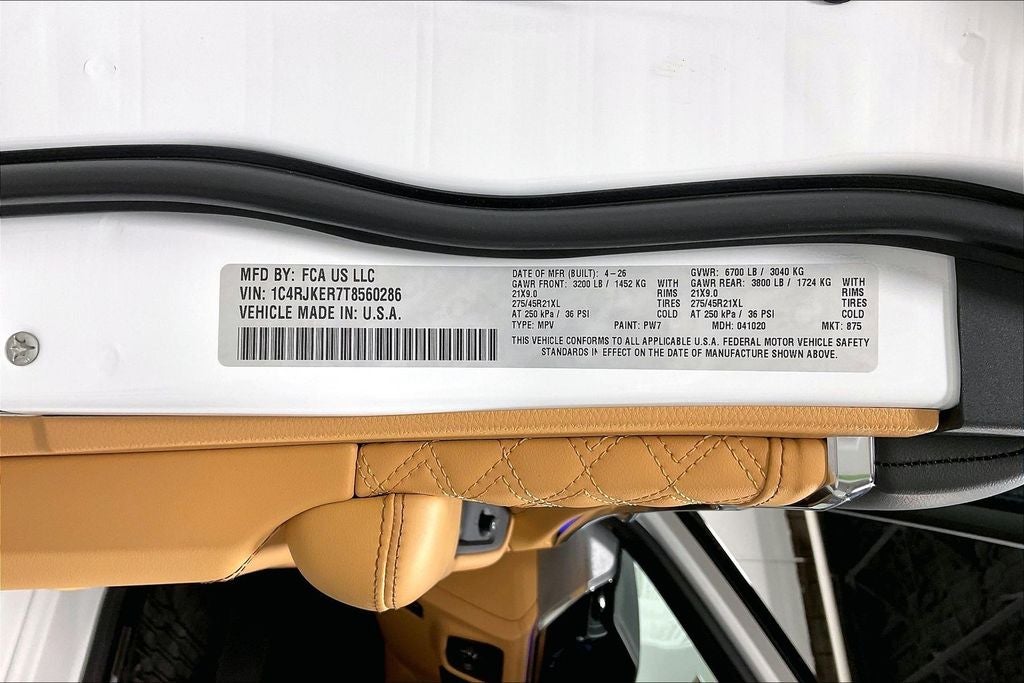 2026 Jeep Grand Cherokee GRAND CHEROKEE L SUMMIT 4X4