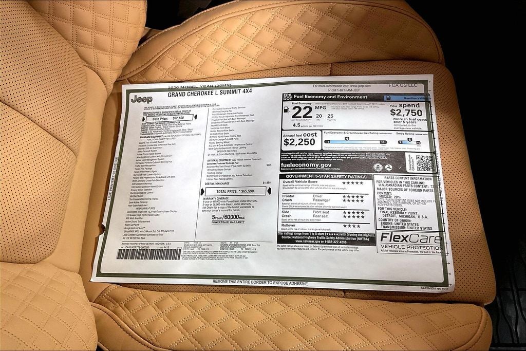 2026 Jeep Grand Cherokee GRAND CHEROKEE L SUMMIT 4X4