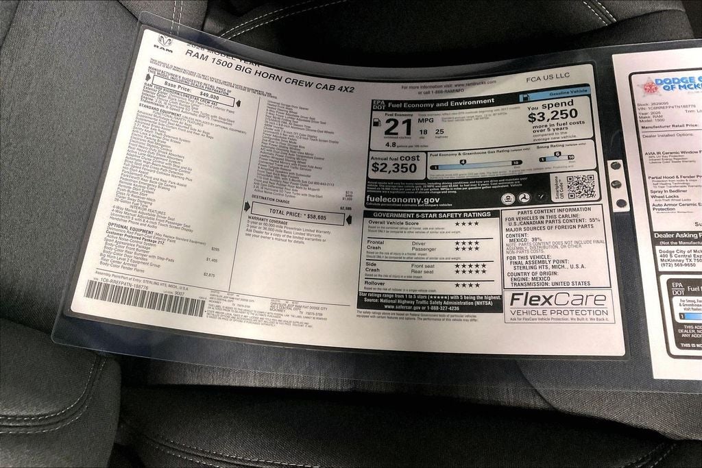 2026 RAM Ram 1500 RAM 1500 BIG HORN CREW CAB 4X2 5'7' BOX