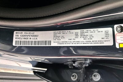 2026 RAM Ram 1500 RAM 1500 TUNGSTEN CREW CAB 4X4