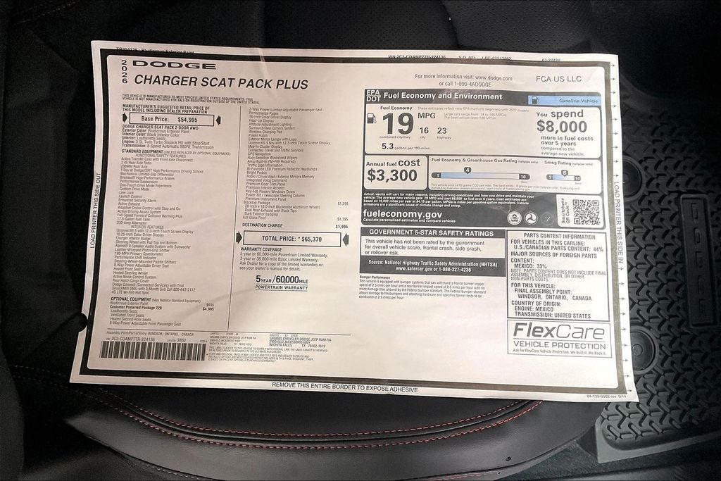 2026 Dodge Charger CHARGER SCAT PACK PLUS 2-DOOR AWD
