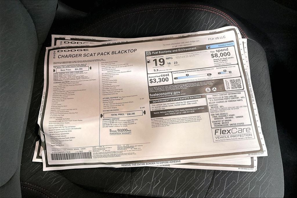 2026 Dodge Charger CHARGER SCAT PACK 2-DOOR AWD