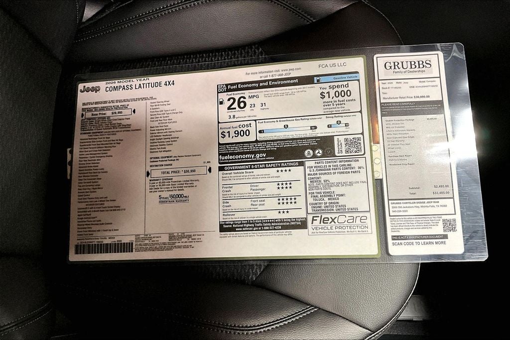 2026 Jeep Compass COMPASS LATITUDE ALTITUDE 4X4