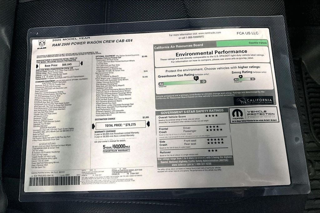 2025 RAM Ram 2500 RAM 2500 POWER WAGON CREW CAB 4X4 6'4' BOX