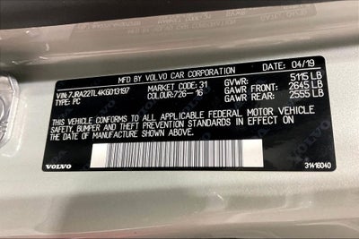 2019 Volvo S60 T6 Inscription