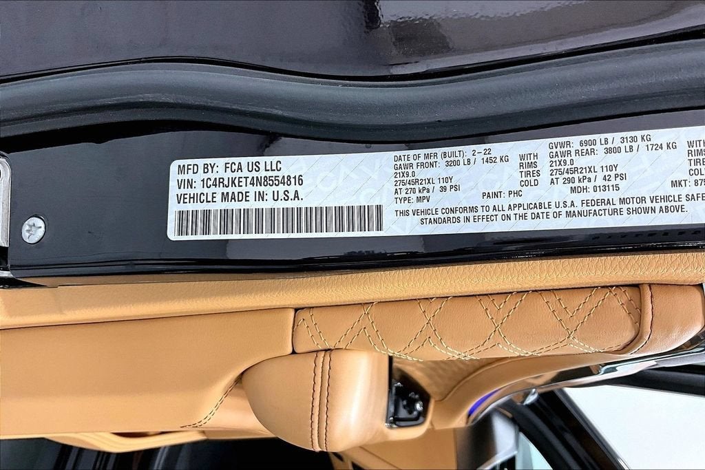 2022 Jeep Grand Cherokee L Summit Reserve