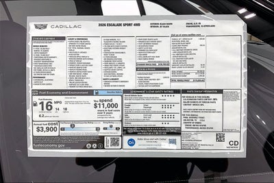 2026 Cadillac Escalade Sport