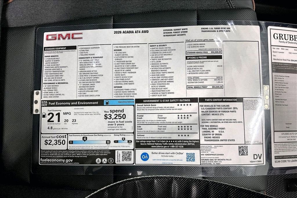 2026 GMC Acadia AT4