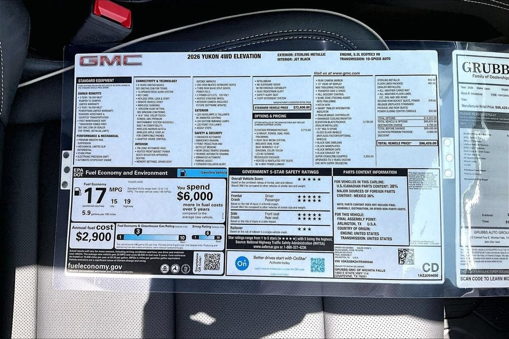 2026 GMC Yukon Elevation