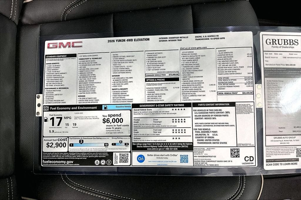 2026 GMC Yukon Elevation