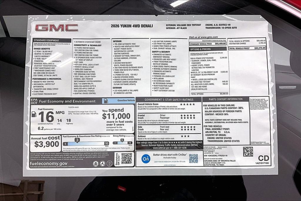 2026 GMC Yukon Denali