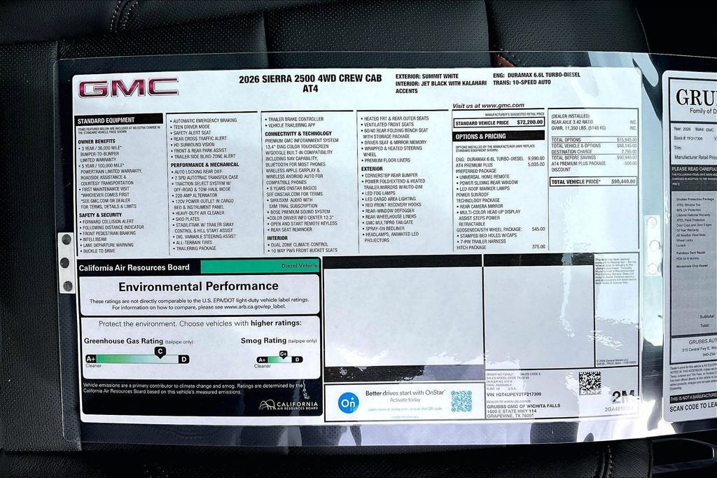 2026 GMC Sierra 2500 HD AT4