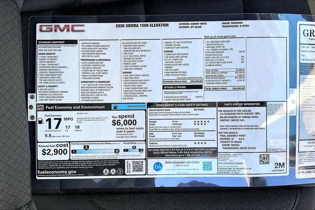 2026 GMC Sierra 1500 Elevation