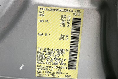 2015 Nissan Altima 2.5 S