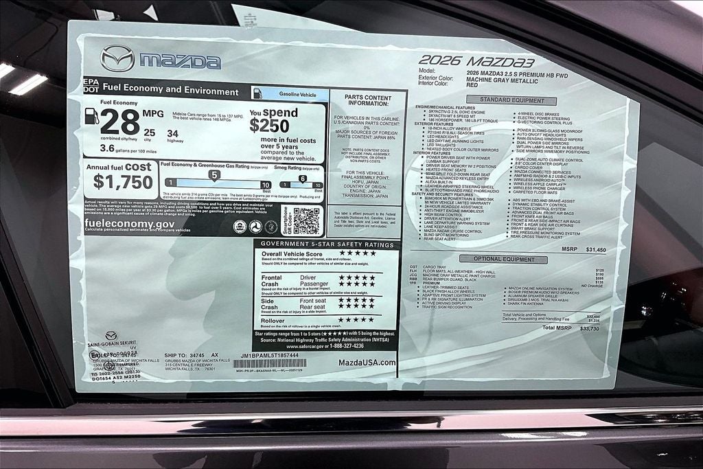 2026 Mazda Mazda3 2.5 S Premium