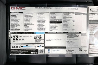 2026 GMC Acadia Elevation