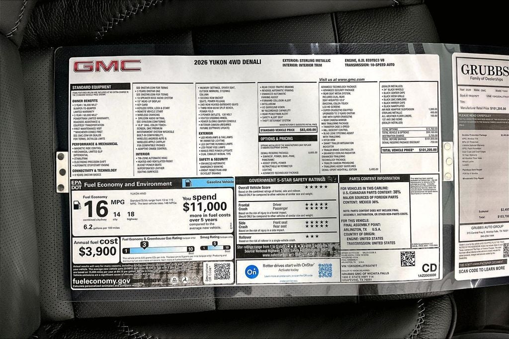 2026 GMC Yukon Denali