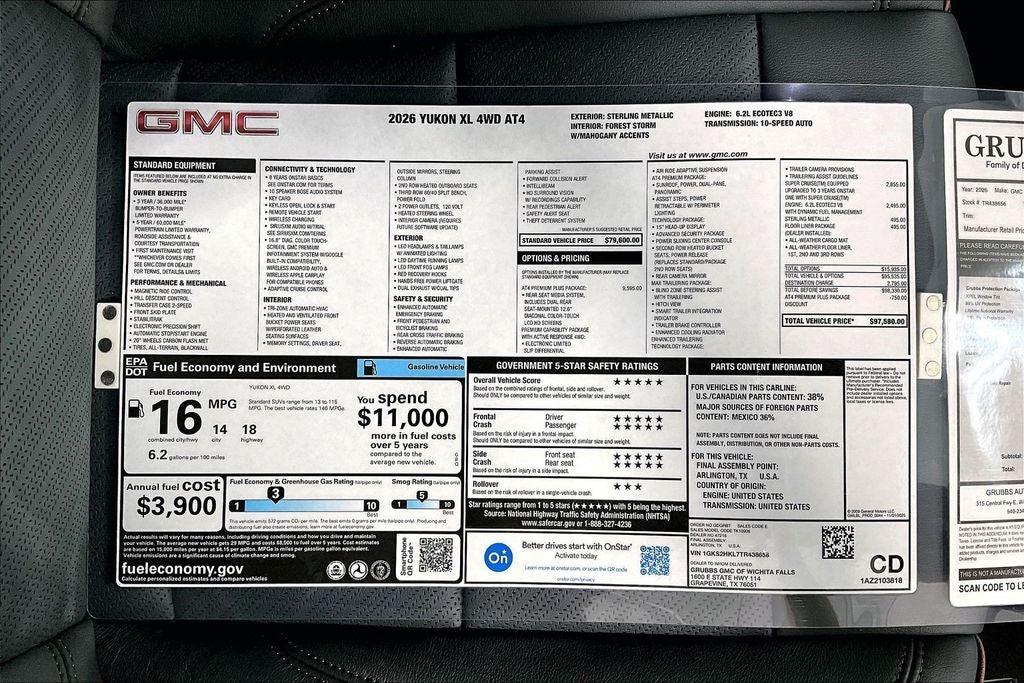 2026 GMC Yukon XL AT4