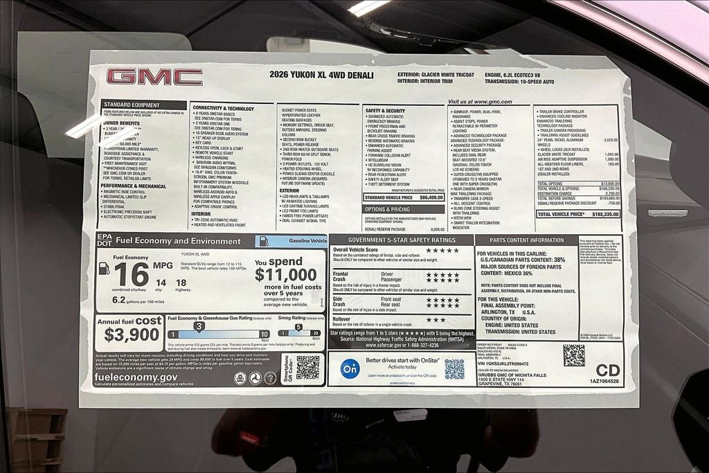 2026 GMC Yukon XL Denali