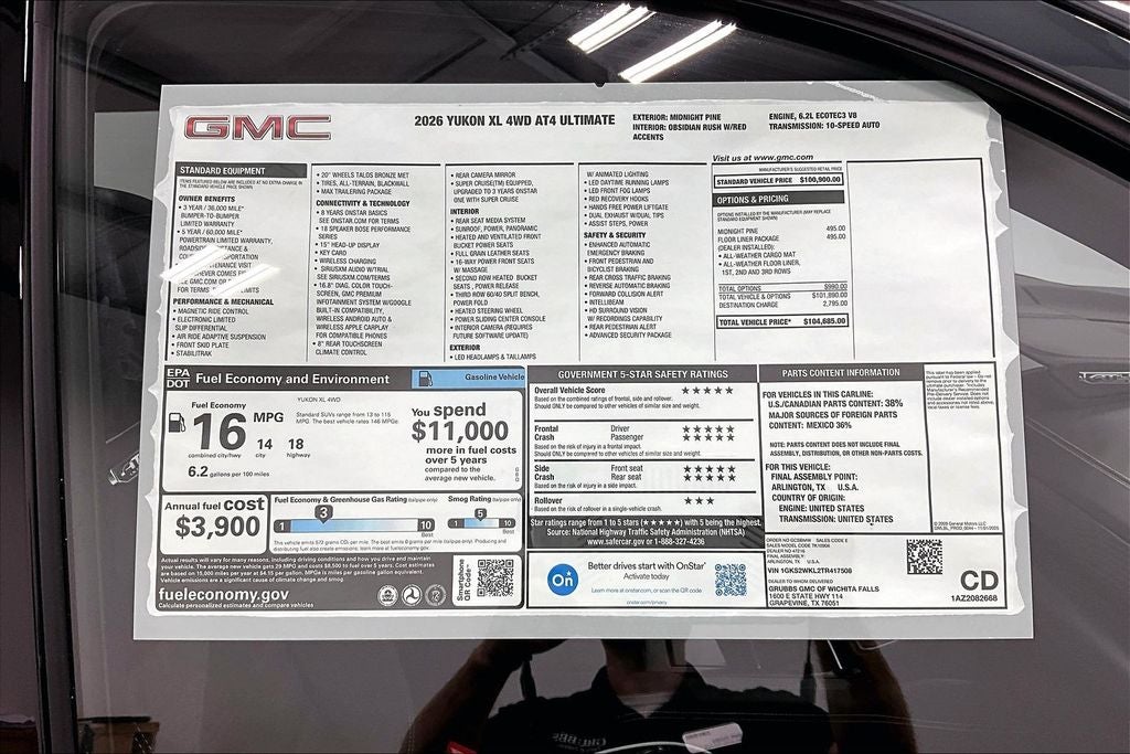 2026 GMC Yukon XL AT4 Ultimate