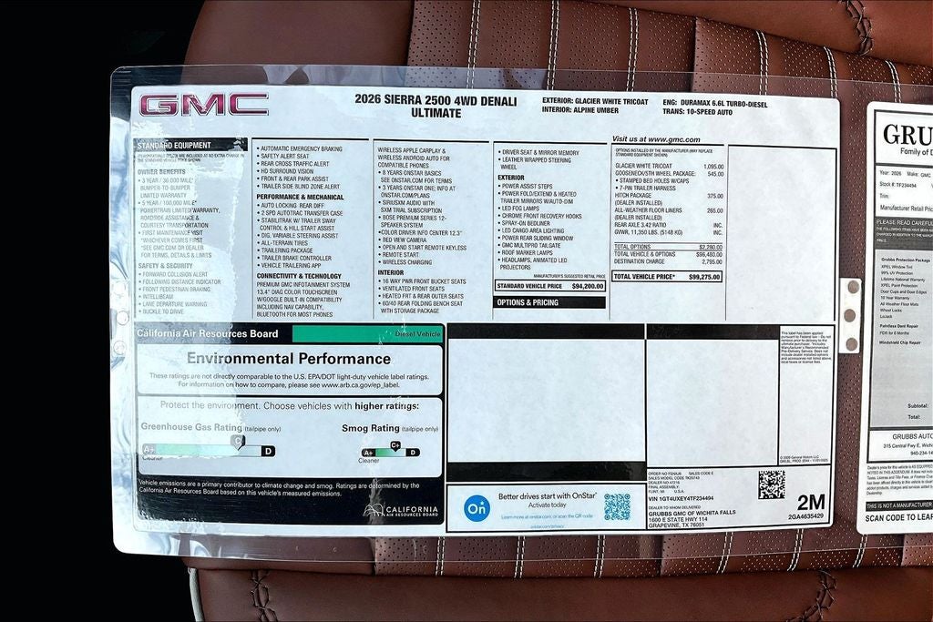 2026 GMC Sierra 2500HD Denali Ultimate