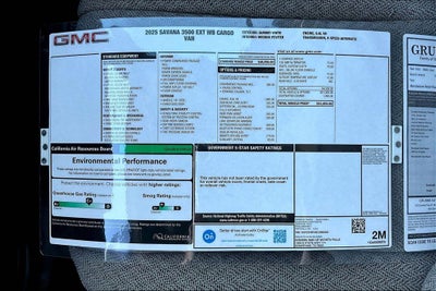 2025 GMC Savana 3500 Work Van