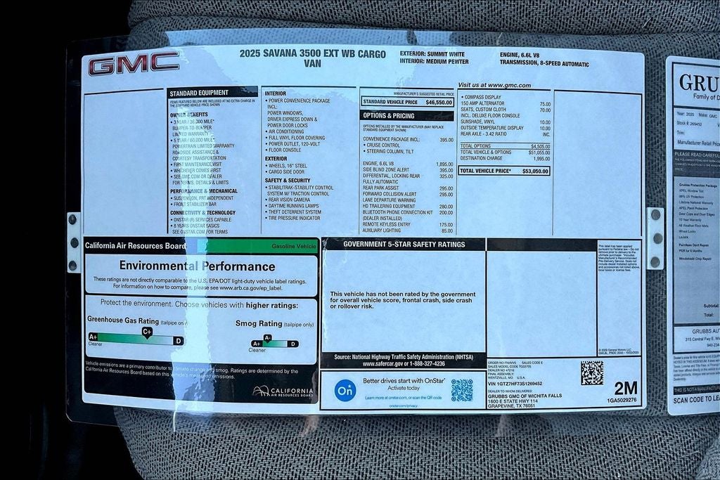 2025 GMC Savana 3500 Work Van