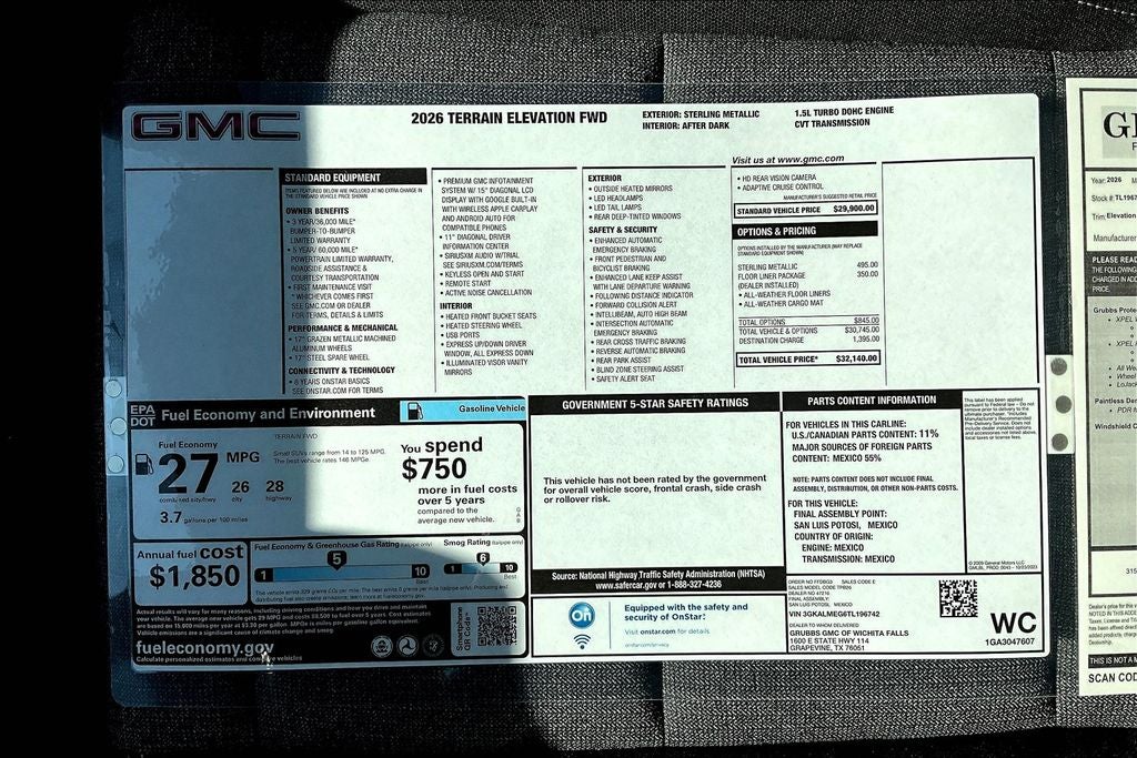 2026 GMC Terrain Elevation