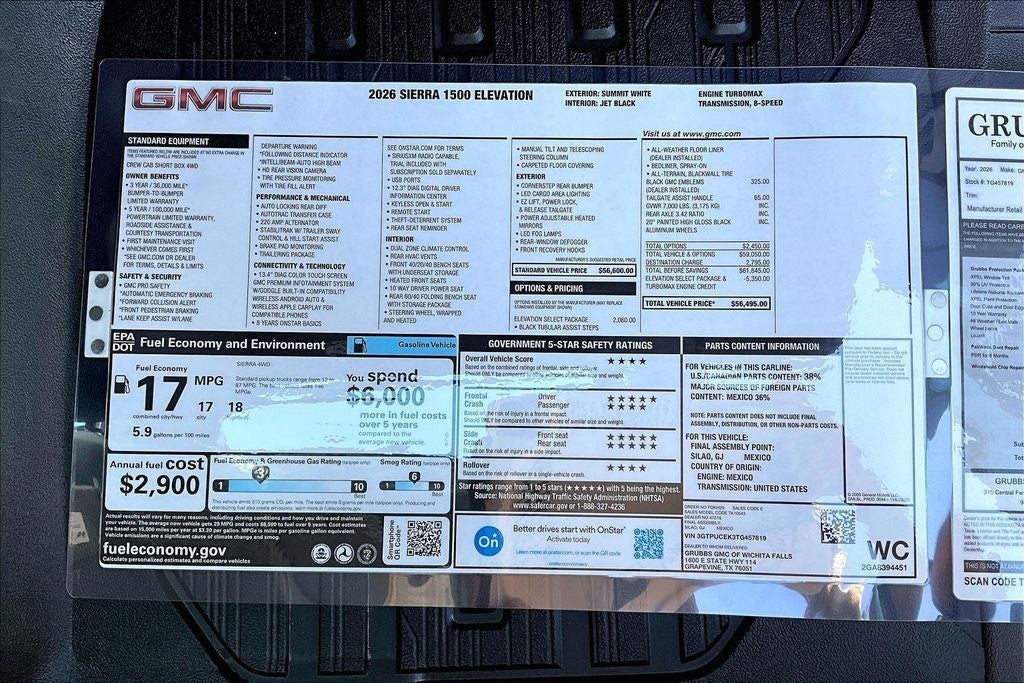 2026 GMC Sierra 1500 Elevation