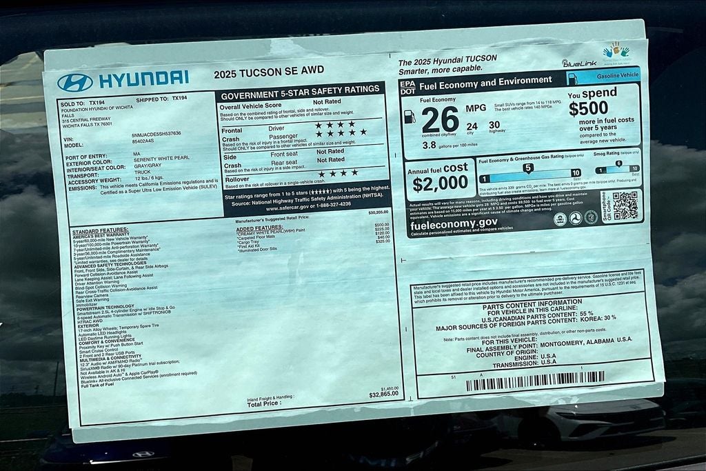 2025 Hyundai Tucson SE