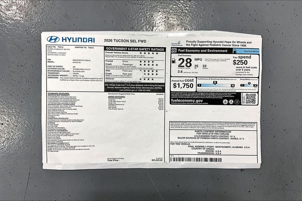 2026 Hyundai Tucson SEL