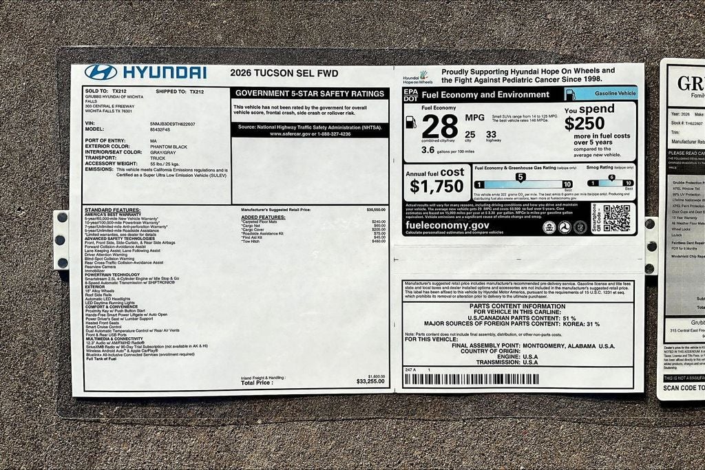 2026 Hyundai Tucson SEL