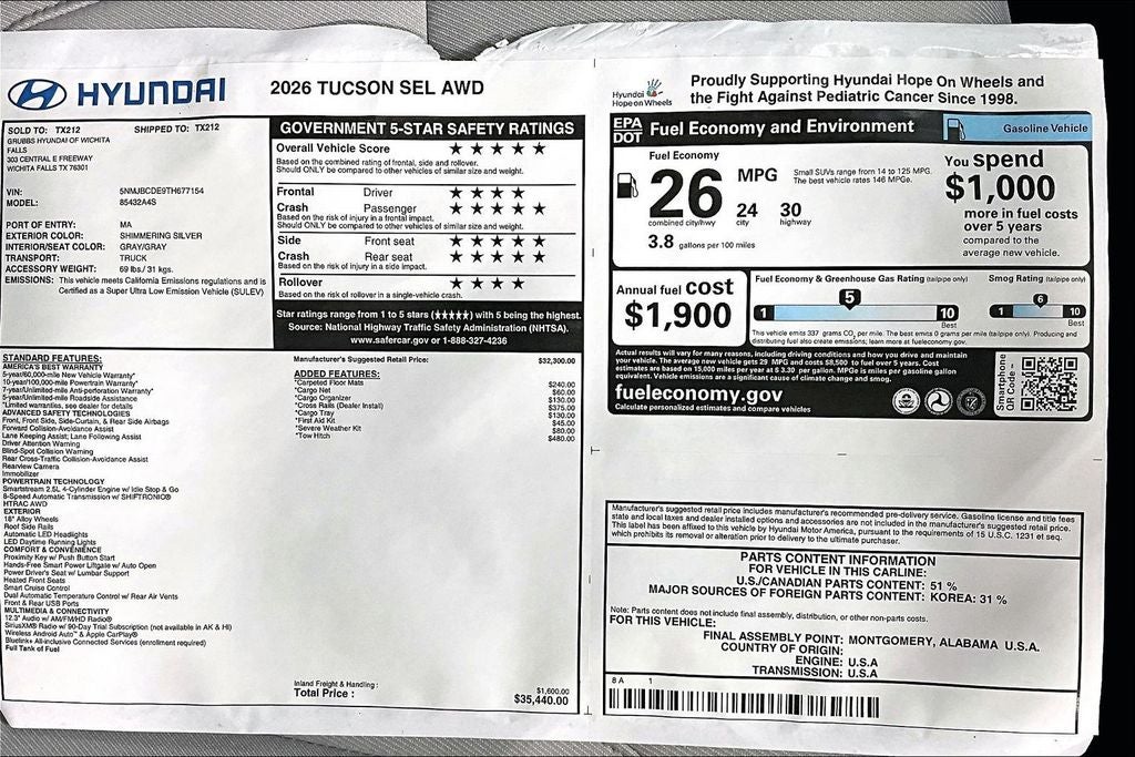 2026 Hyundai Tucson SEL