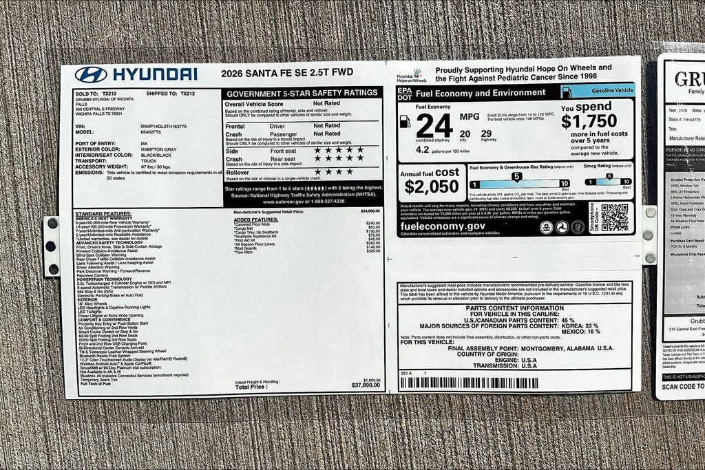 2026 Hyundai Santa Fe SE