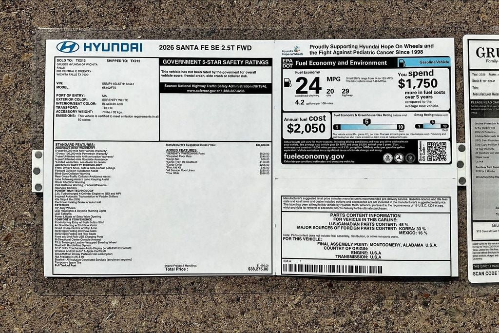 2026 Hyundai Santa Fe SE