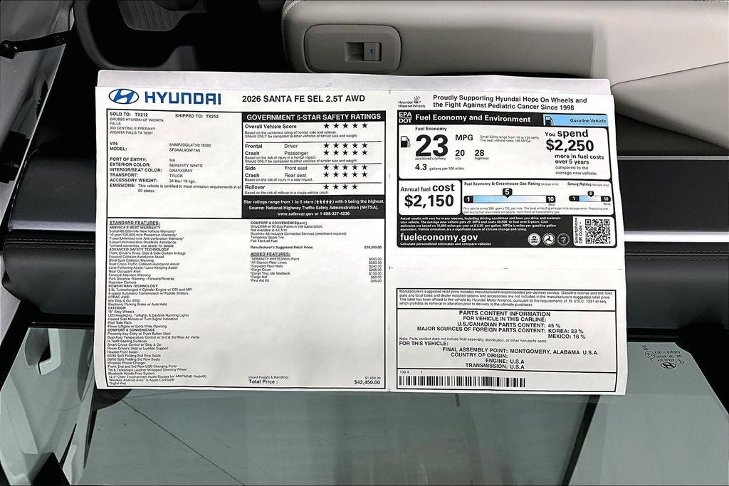 2026 Hyundai Santa Fe SEL