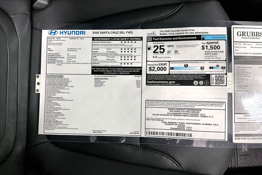 2026 Hyundai Santa Cruz SEL