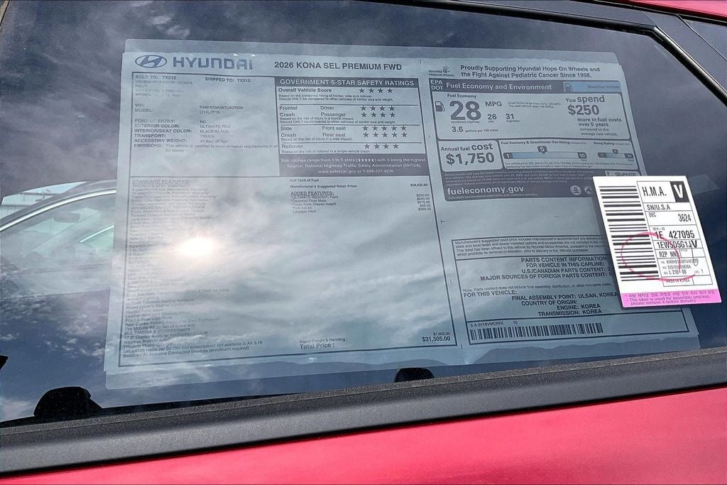 2026 Hyundai Kona SEL Premium