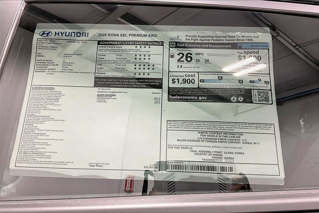 2026 Hyundai Kona SEL Premium