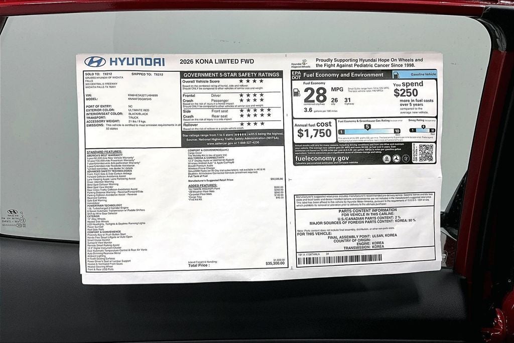2026 Hyundai Kona Limited