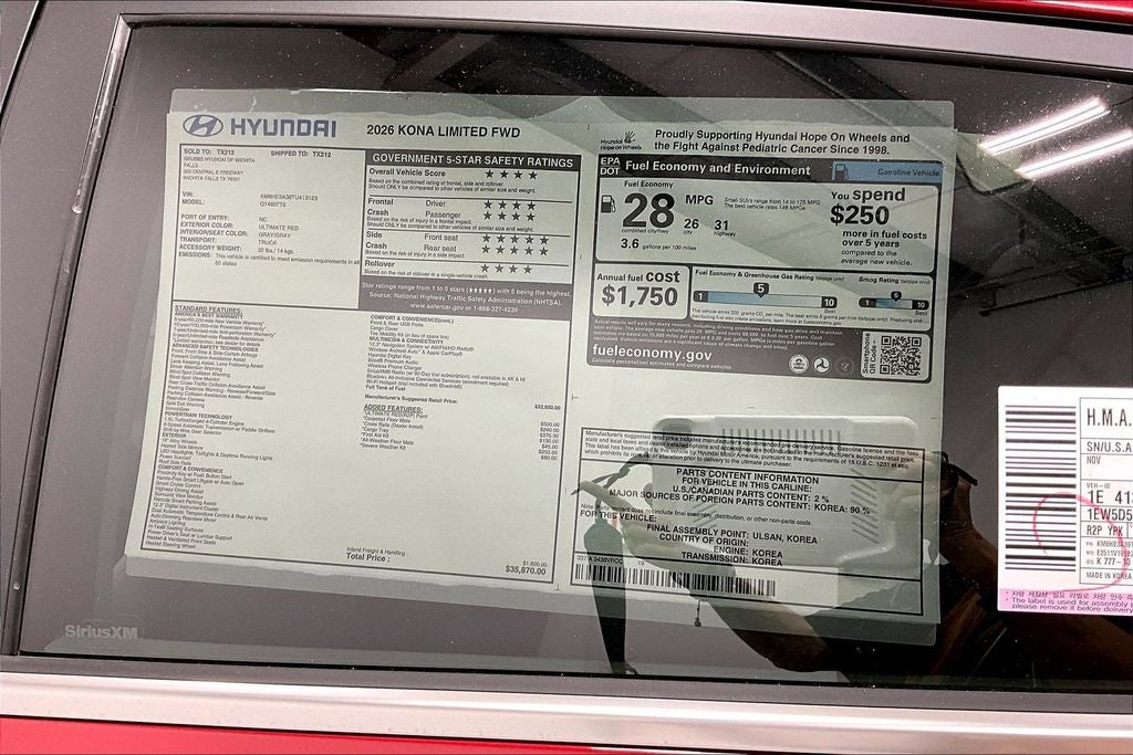 2026 Hyundai Kona Limited