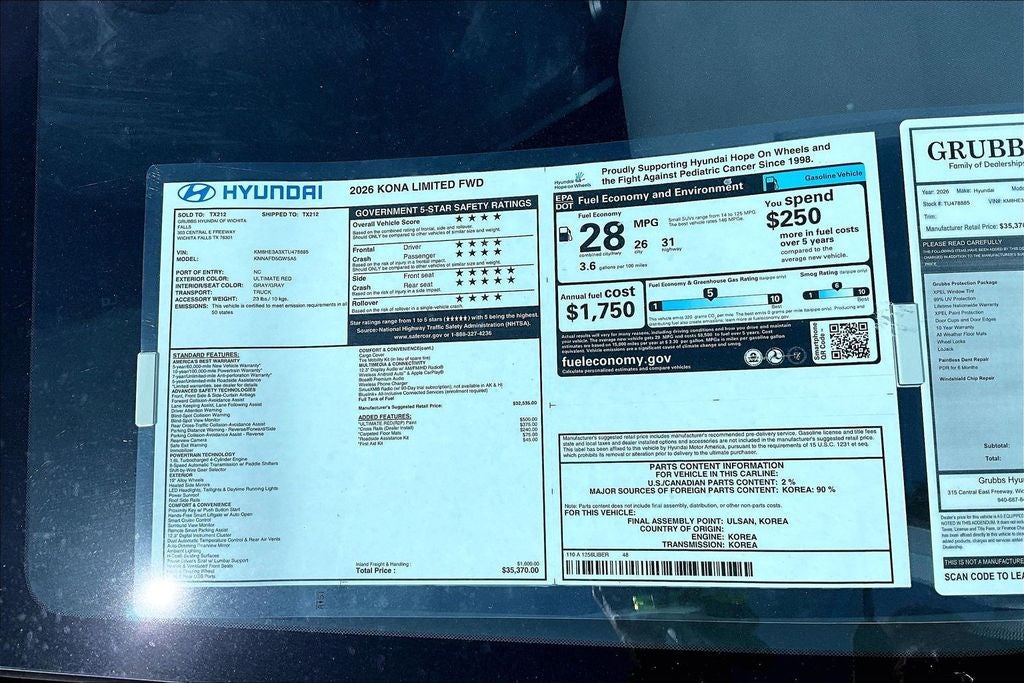 2026 Hyundai Kona Limited