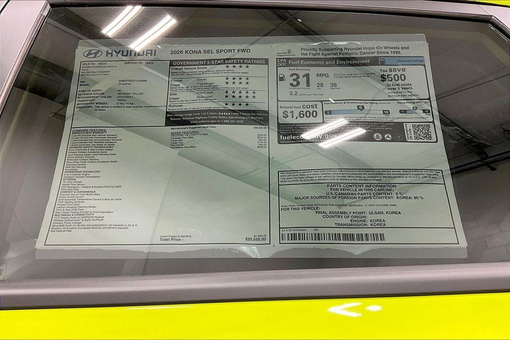 2026 Hyundai Kona SEL Sport