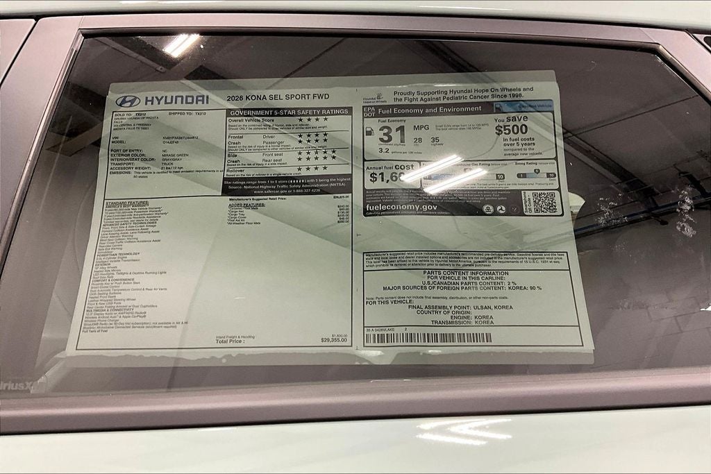 2026 Hyundai Kona SEL Sport