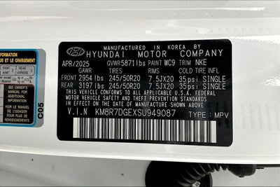 2025 Hyundai Palisade Calligraphy Night Edition