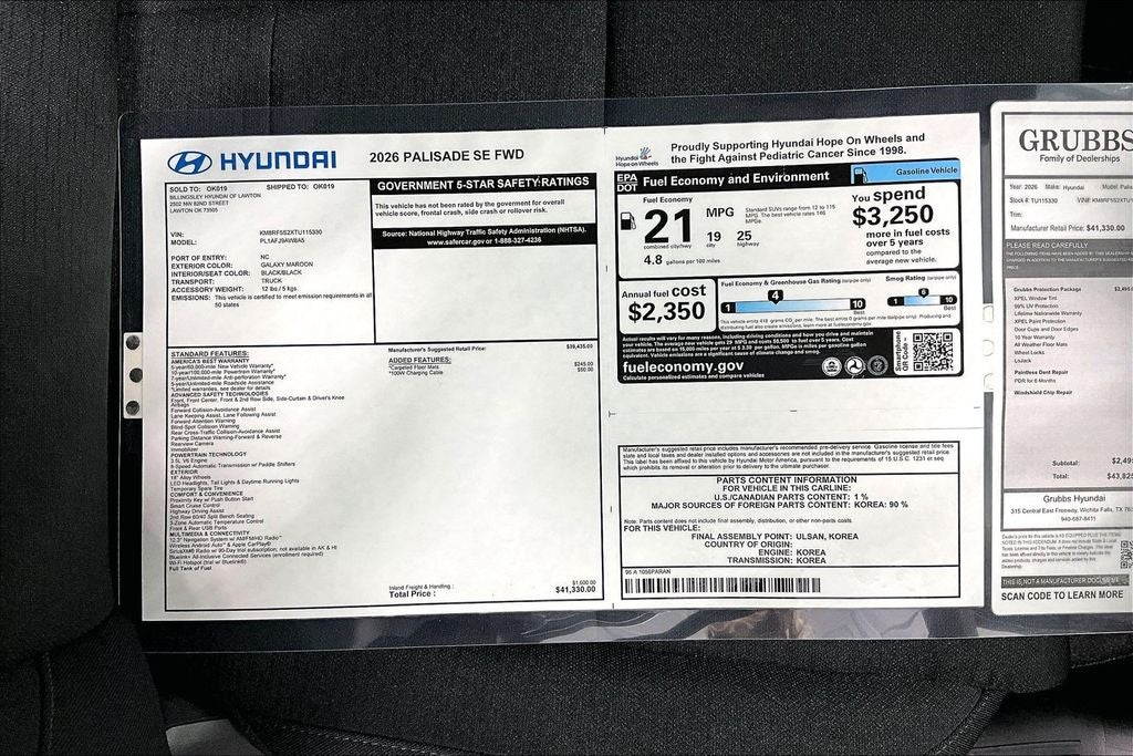 2026 Hyundai Palisade SE
