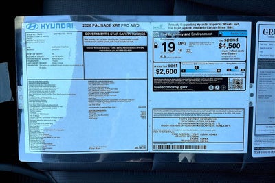 2026 Hyundai Palisade XRT Pro